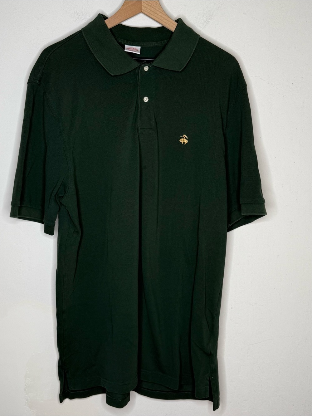 Brooks Brothers Forest Green Performance Polo Shirt Men's XL Cotton Golf Preppy